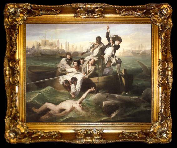 framed  John Singleton Copley Watson und der Hai, ta009-2